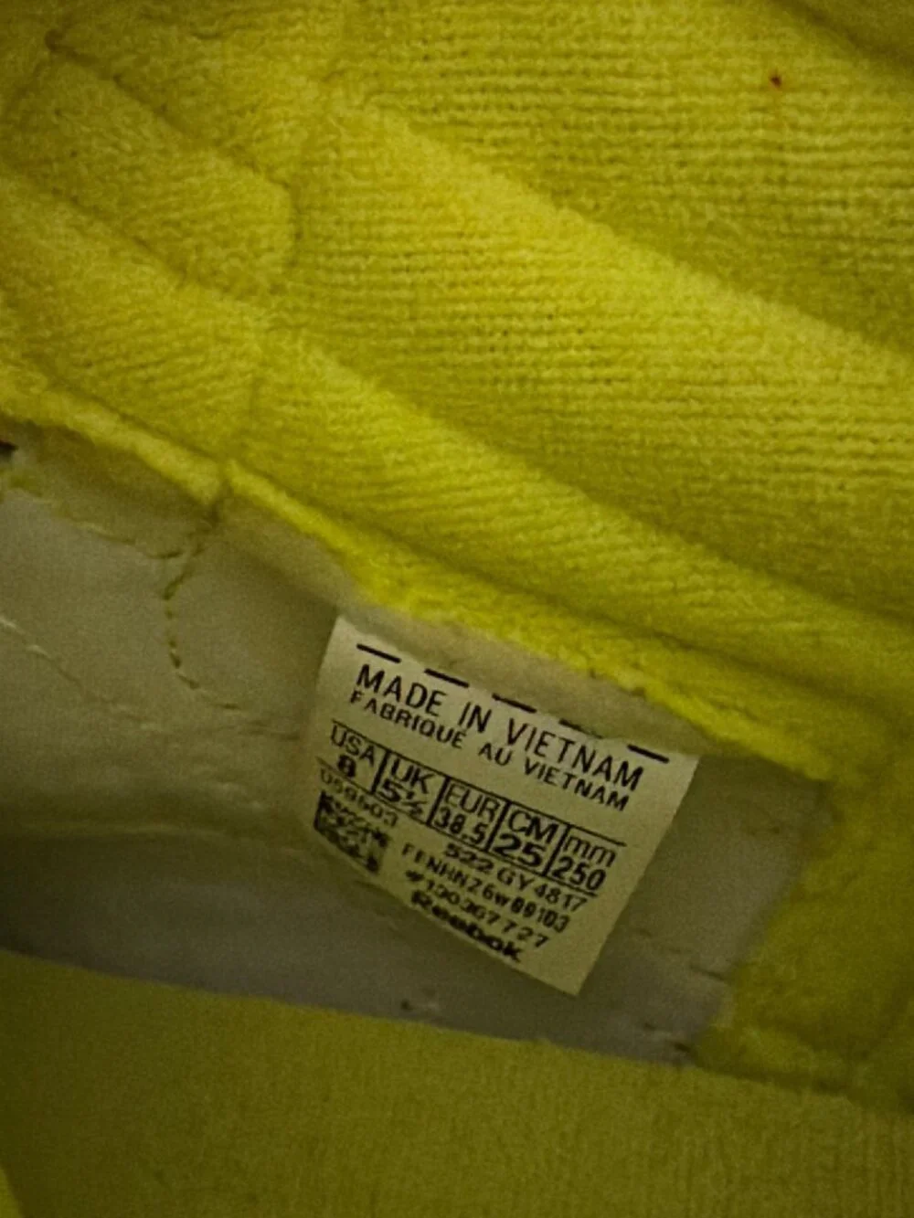 Reebok Classic Freestyle Hi Neon Yellow Sneakers Size 8